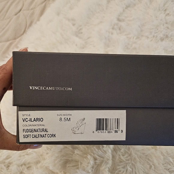 Vince Camuto High Heeled Cork Sandals - Picture 5 of 8